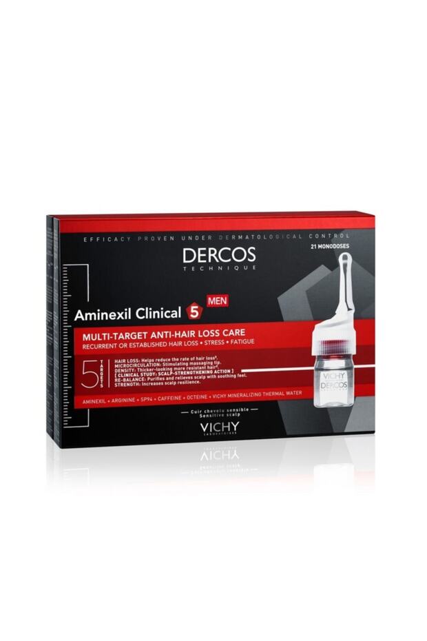 Dercos Aminexil Clinical 5 21x6ml - Erkekler Için Saç Dökülmesine Karşı Serum - 1