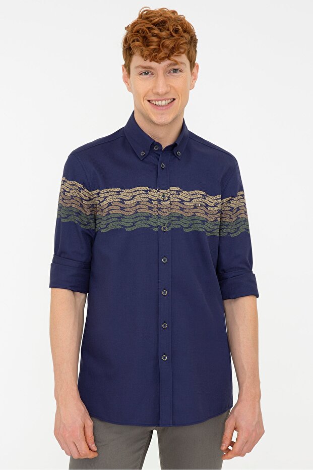 Men's Shirt - Navy Blue