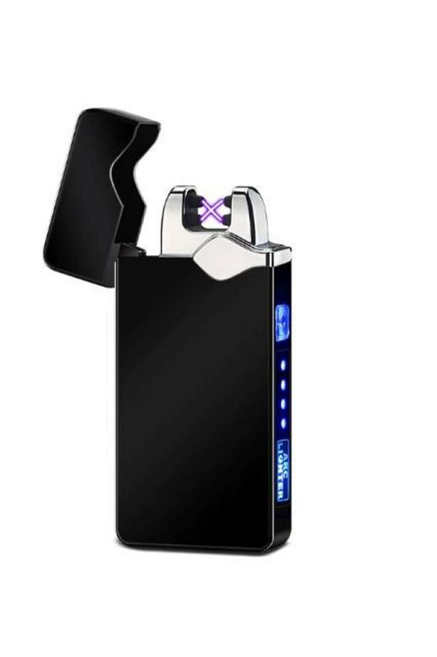 Çift Elektrik Ark Çakmak Usb Şarj Edilebilir Windproof Alevsiz Çakmak Plazma Darbe Çift Ark Çakmak - 1