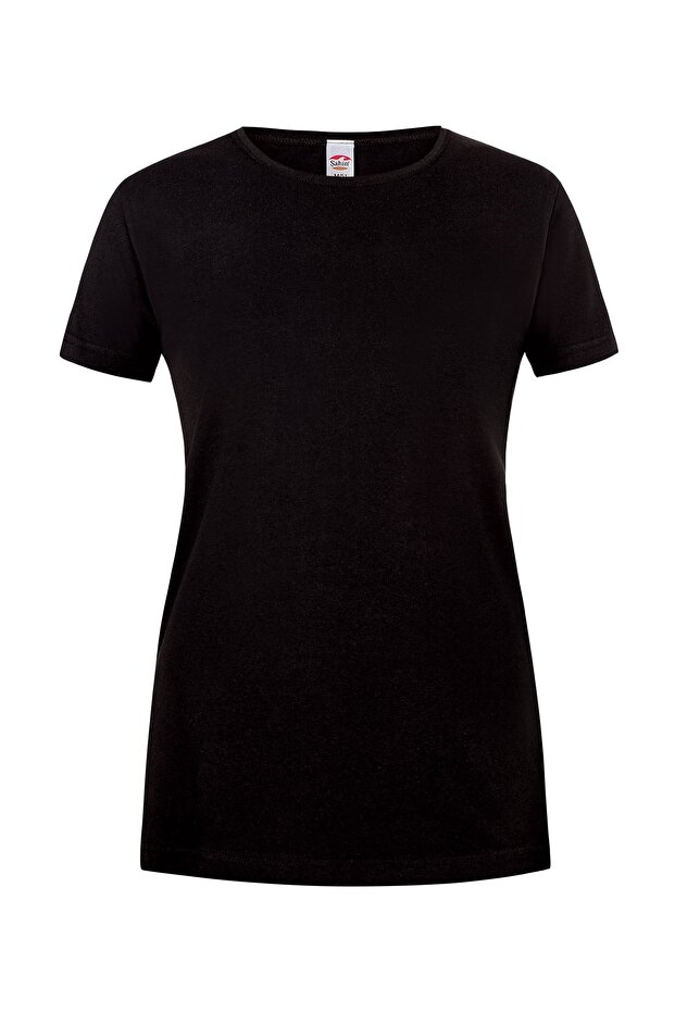 Women's Black Short Sleeve Crew Neck Body Shn30251