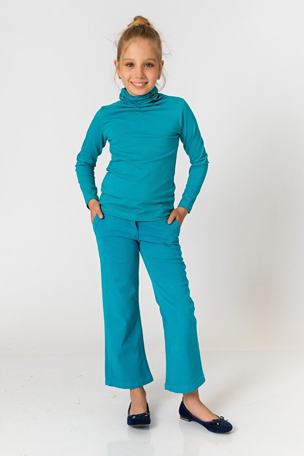 Devojčice, mint pantalone - 1