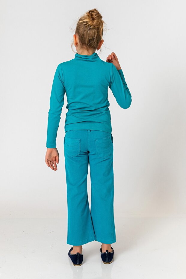 Devojčice, mint pantalone - 4