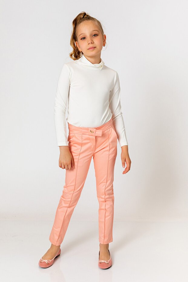 Devojčice, salmon pantalone - 4