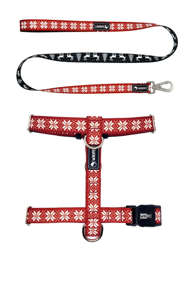 Rudolph Red Köpek Göğüs Ve Gezdirme Tasma Seti Xsmall - 1