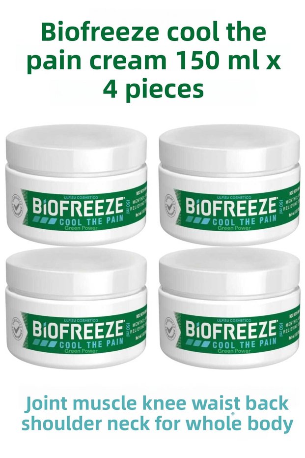 Biofreeze Cream 150 ml 4 Pcs - Biofreeze Cool the Pain Massage Cream 150 ml