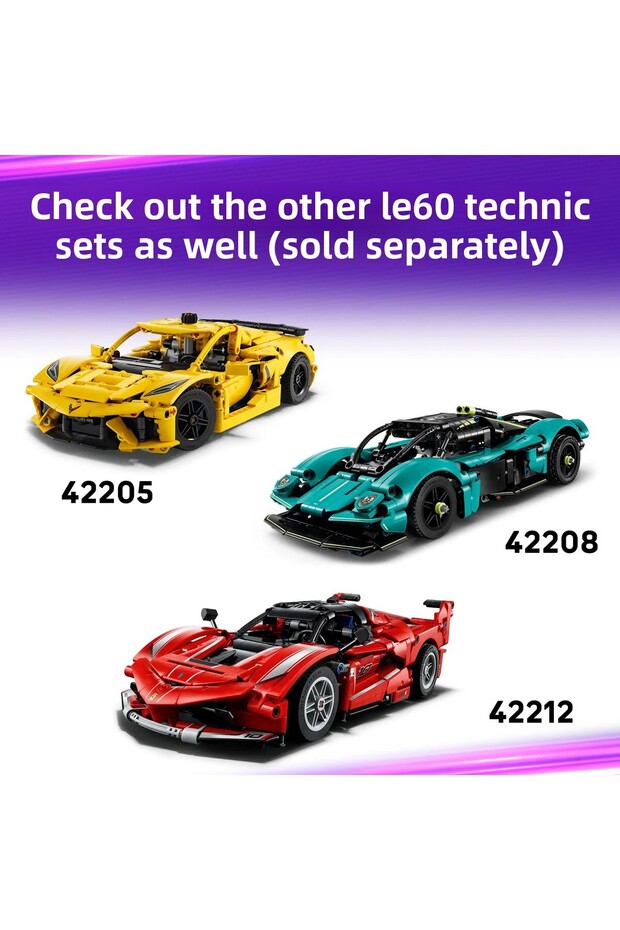 ®   Technic Lamborghini Revuelto Super Sports Car 42214 - Toy Building Kit for Kids Ages 10+ (1135P) - 10