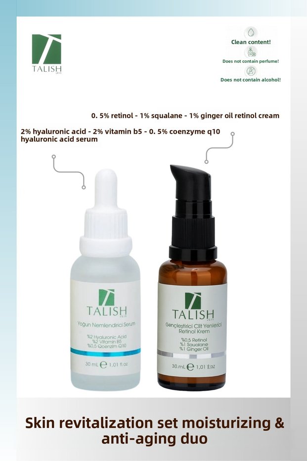 Skin Revitalization Set – Rejuvenating Retinol Cream and Intensive Moisturizing Hyaluronic Acid Serum
