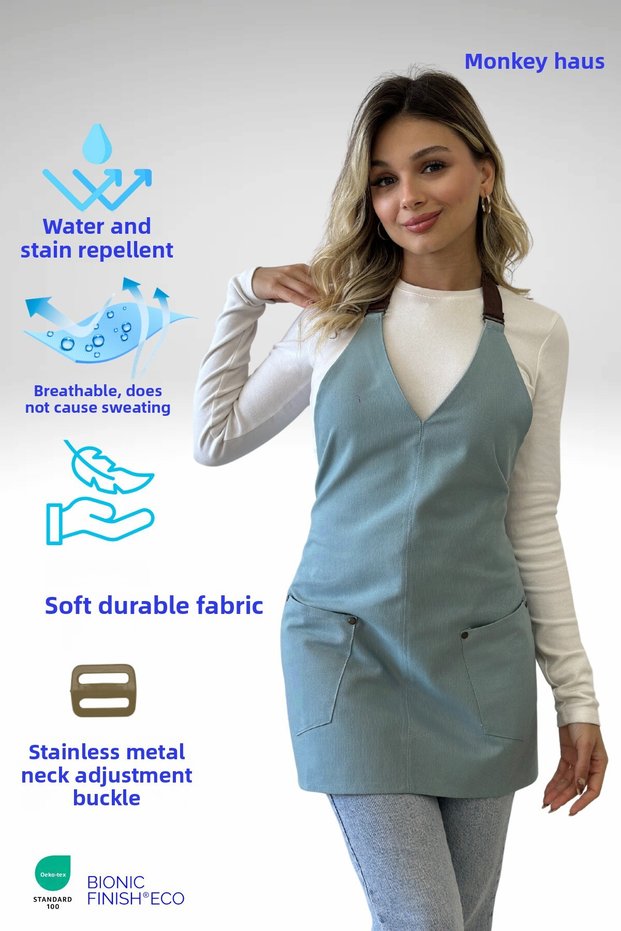 Water Repellent Stain Resistant Cafe Barista Ceramic Pastry Cook Waiter Florist Restaurant Cafe Apron Women Apron