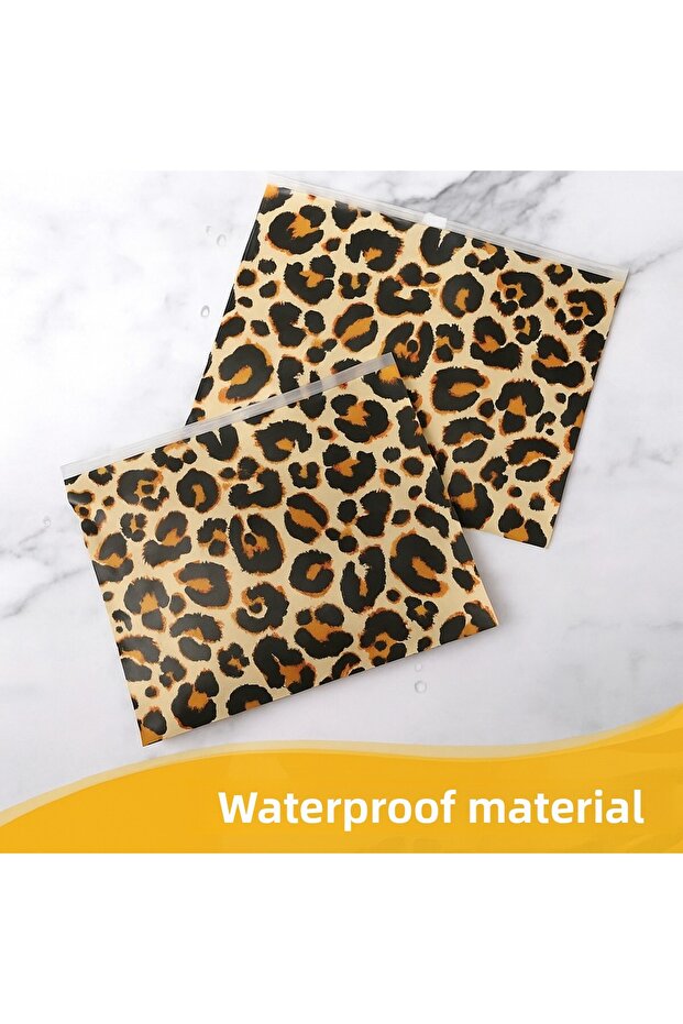 Leopard Patterned Multi-Purpose Makeup Bag - 3