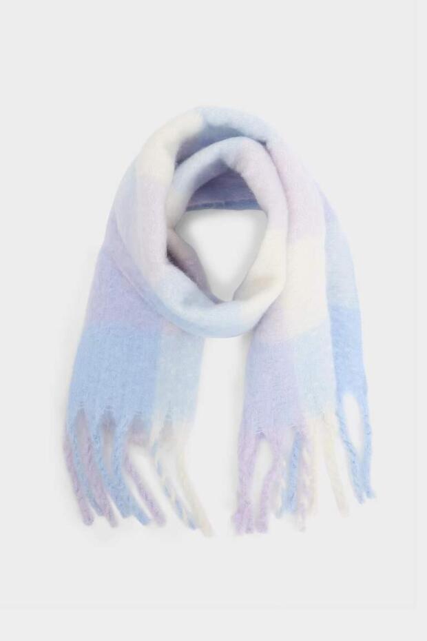 Kız Çocuk Kareli Dokuma Atkı (25 WN) - 1