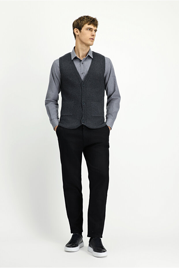 V Yaka Triko Yelek - 2