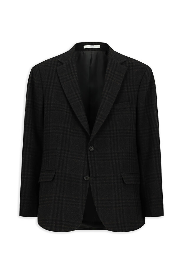 سترة صوفية منقوشة بقصة عادية - 6