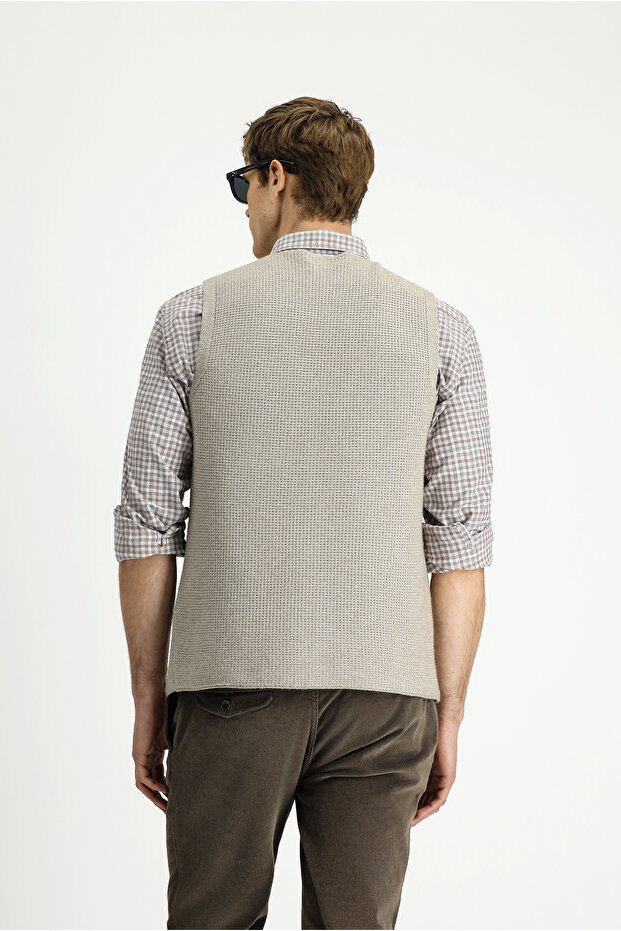 V Yaka Triko Yelek - 4