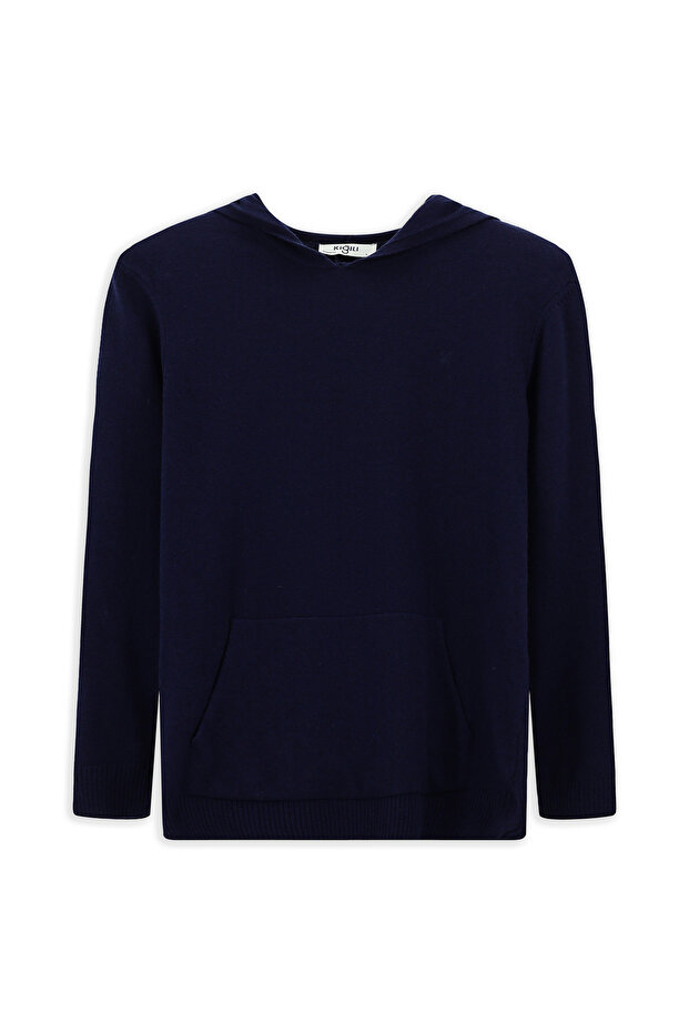 Kapüşonlu Regular Fit Yünlü Triko Kazak - 7