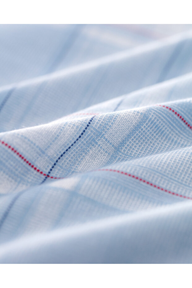 Blanch Bedrucktes Bettbezug-Set aus Baumwolle für Einzelbett, Blau - 7