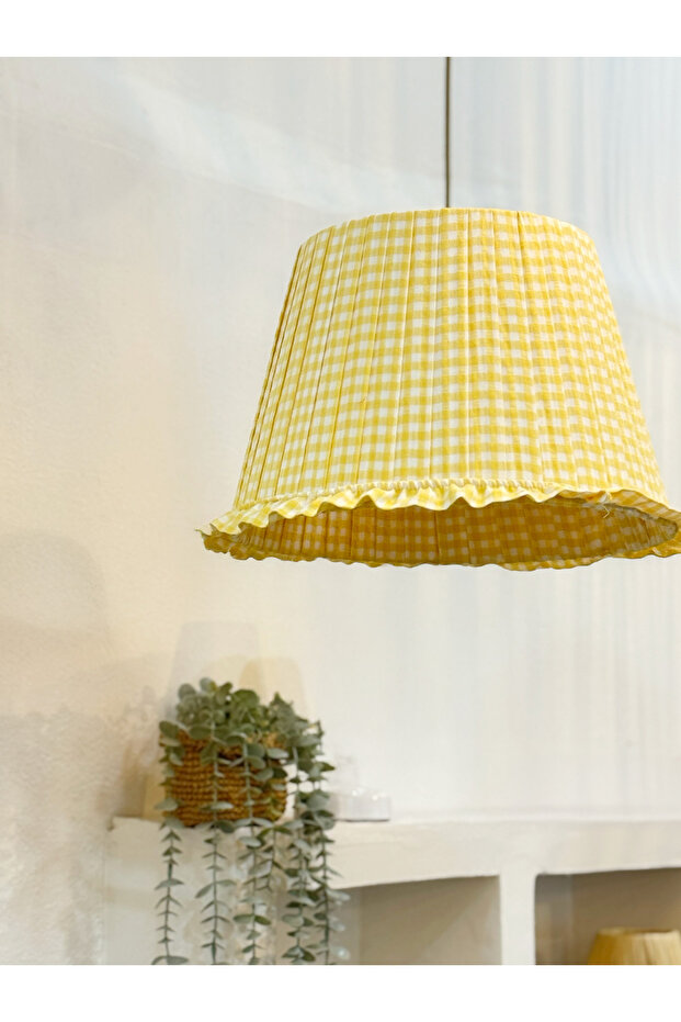 Sarı Pötikare Sarkıt Avize - 3