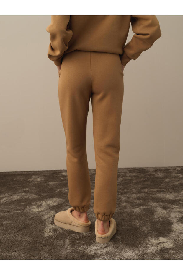 Kadın Camel Basic Sweat Pantolon - 4