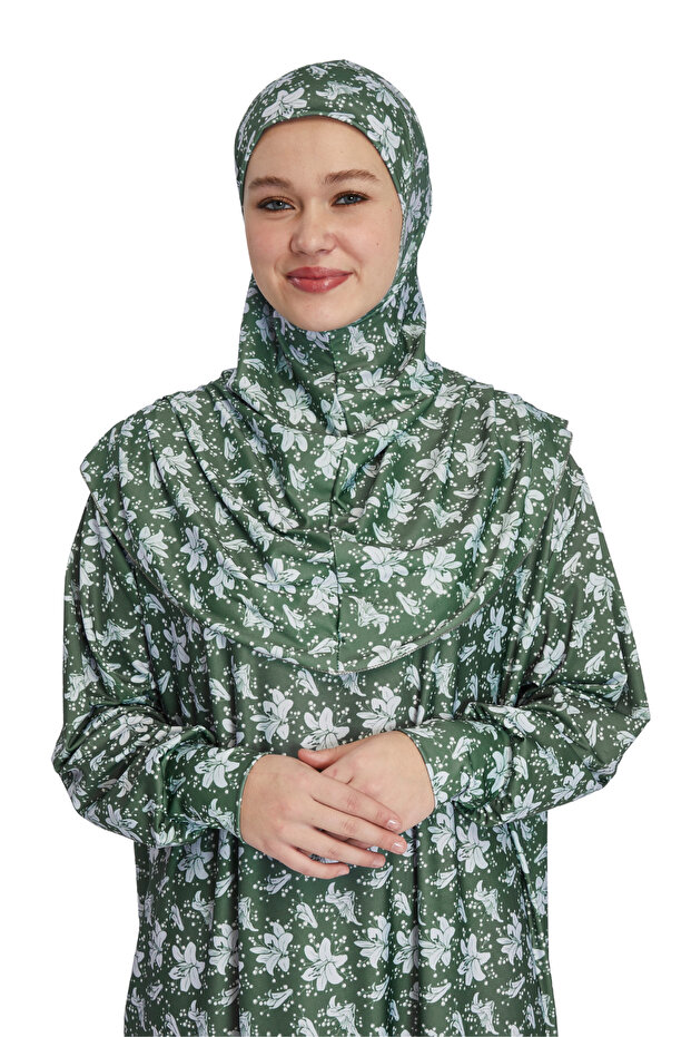 فستان صلاة عملي من قطعة واحدة بنمط ماغنوليا