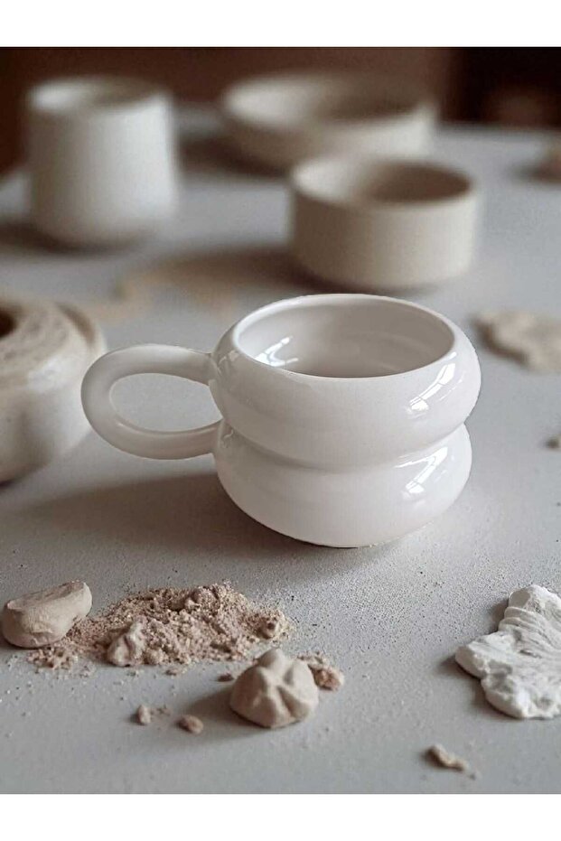 Büklüm Büklüm Drop Handle Handmade Special Design Cup - 5