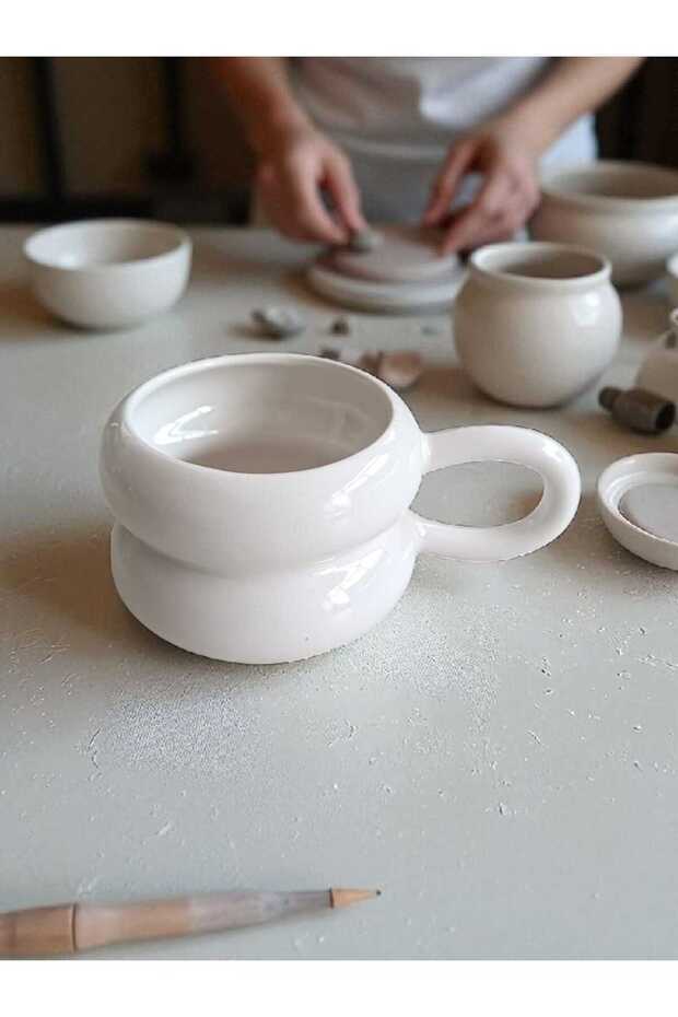 Büklüm Büklüm Drop Handle Handmade Special Design Cup - 3