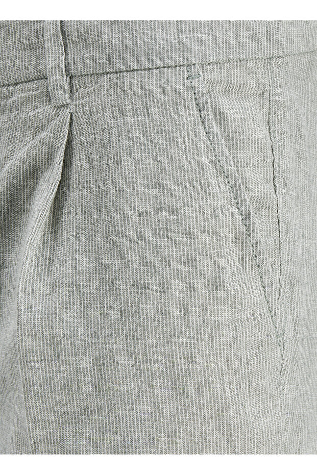 Haki Erkek Tapered Fit Chino Şort JPSTACE JJCAIRO LINEN BLEND - 2