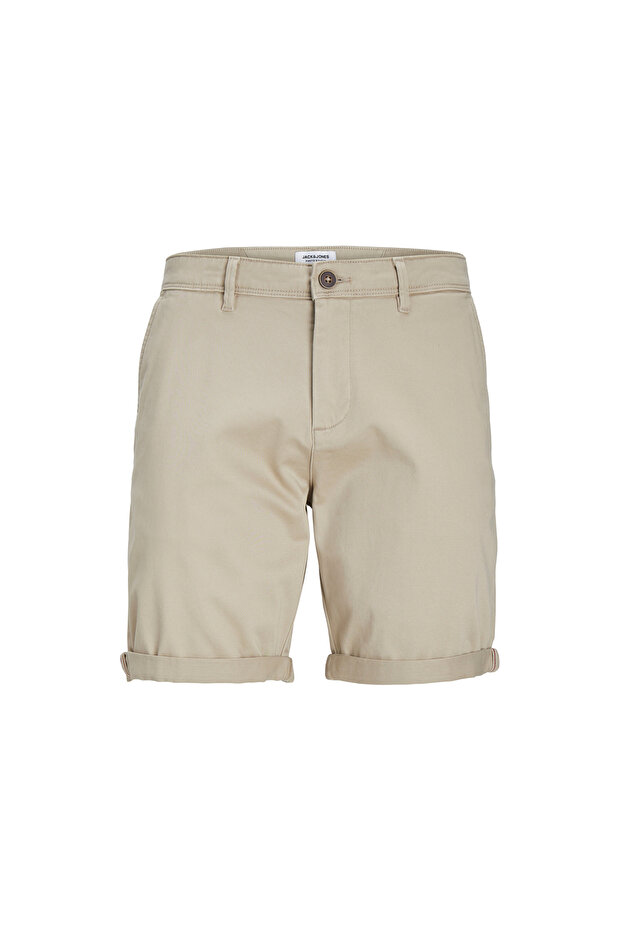 Krem Erkek Regular Fit Duble Paça Chino Şort JPSTBOWIE JJSHORTS - 1
