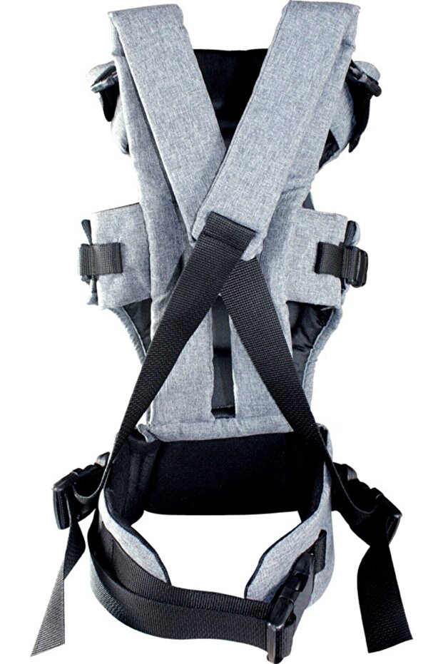 Plus Bel & Sırt Destekli Ergonomik Kanguru Çok Yönlü Ayarlanabilir GRİ - 8