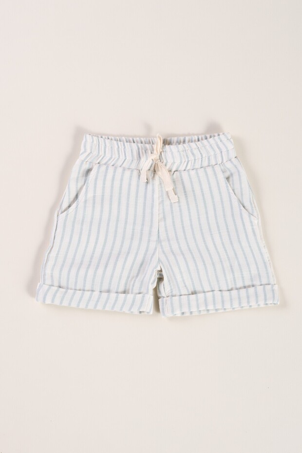 Müslin Duble Paça Erkek Şort %100 Pamuk - 2