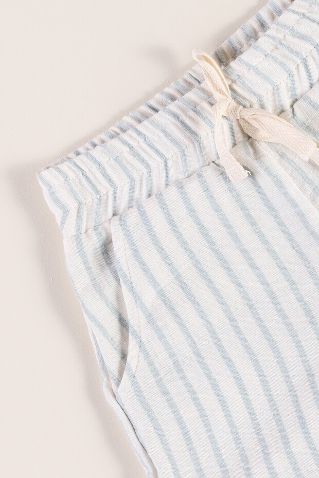 Müslin Duble Paça Erkek Şort %100 Pamuk - 4