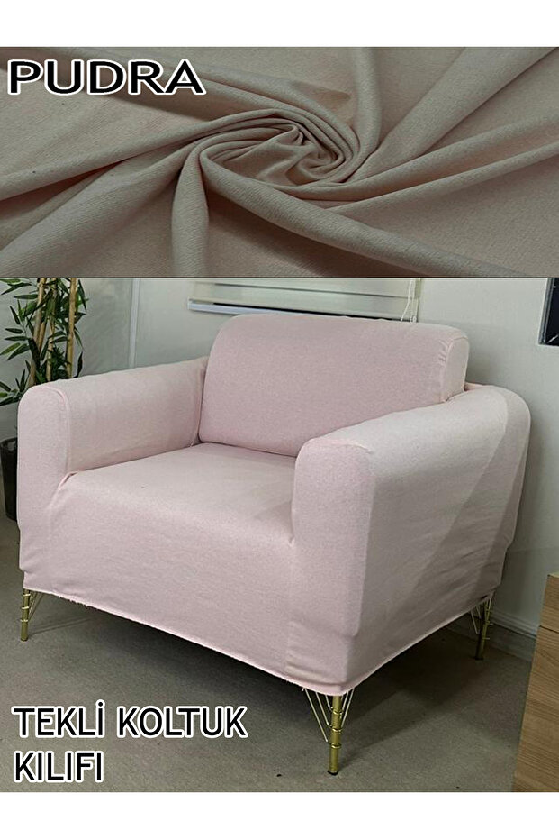 %100 PAMUK FRANSIZ KUMAŞ TEKLİ KOMPLE GİYDİRME TEKLİ & BERJER , BOHEM, PORTO, vb MODEL KOLTUK KILIFI - 7