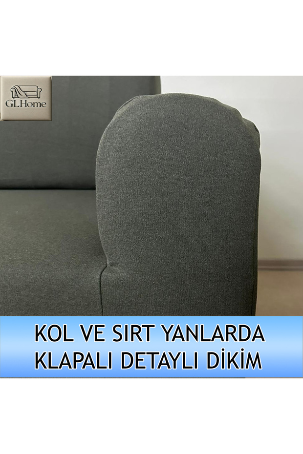 %100 PAMUK FRANSIZ KUMAŞ TEKLİ KOMPLE GİYDİRME TEKLİ & BERJER , BOHEM, PORTO, vb MODEL KOLTUK KILIFI - 4