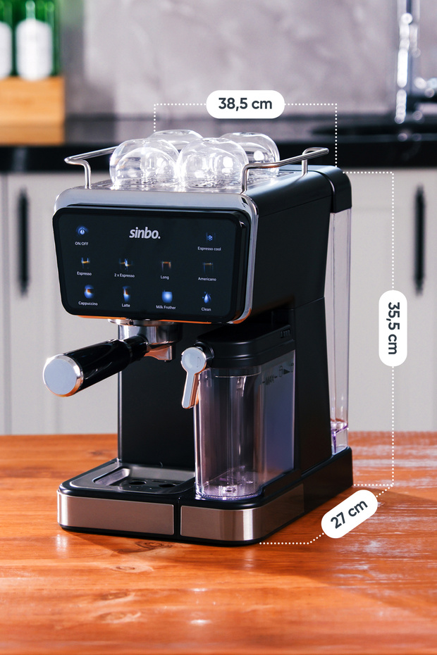 1.5L 20 Bar Professional Espresso Machine with Capsule and Dry Coffee Apparatus Milk Frother - Scm 2996 - 7