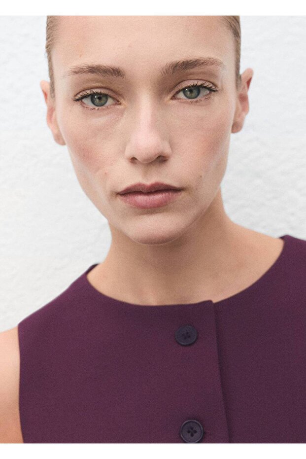 Düğmeli takım yelek - 5