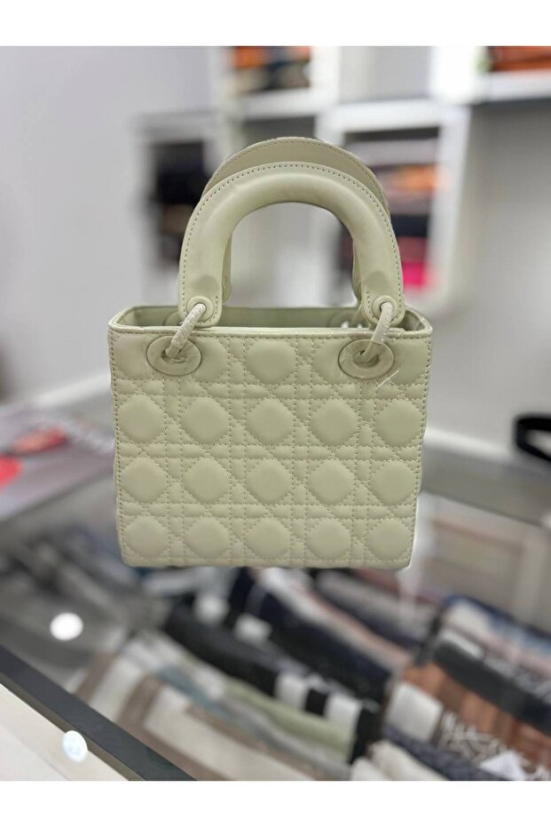 Bej Aksesuar Detaylı El Çantası - 6