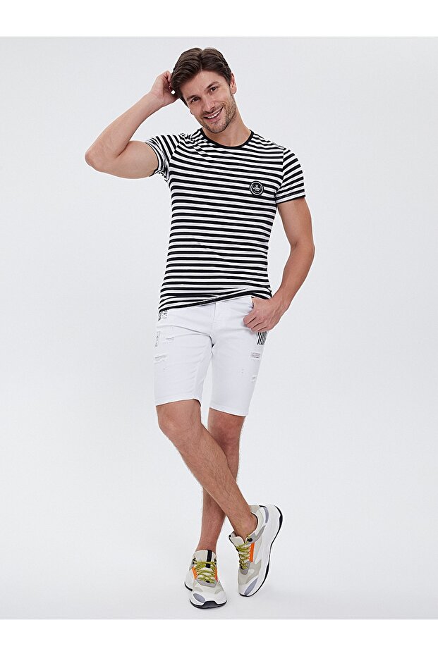 Slim Fit Erkek Şort - 1