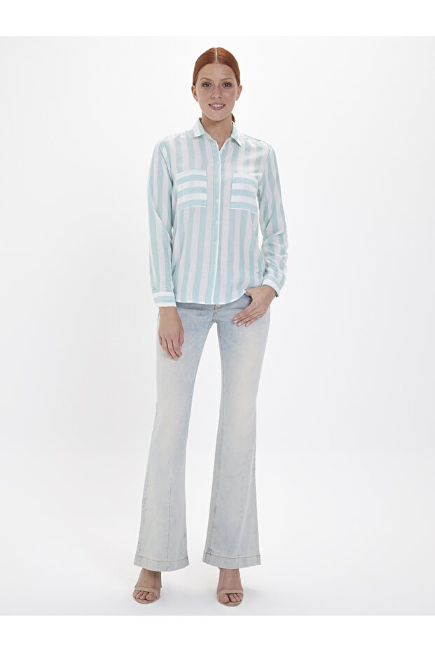 Regular Fit Kadın Gömlek U.kol - 4