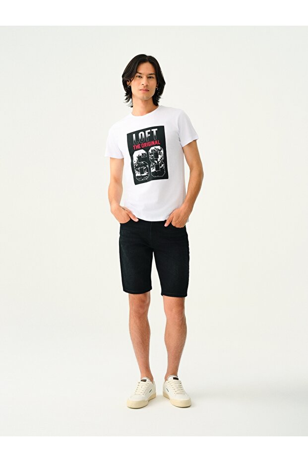 Slim Fit Erkek Şort - 1