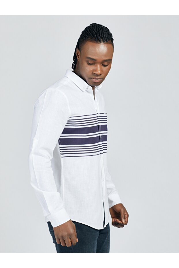 Erkek Çizgili Gömlek - 2