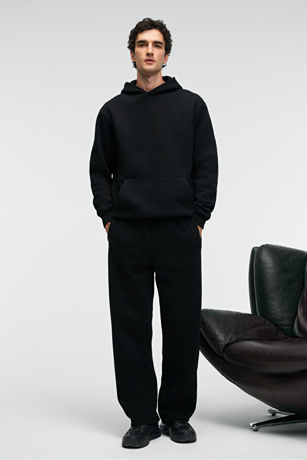 Benson men's elastic waist Relaxed Fit black sweatpants