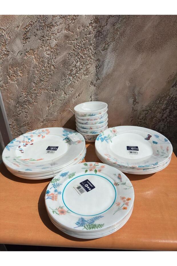 Isaure 24 Parça Desenli Yemek Takımı - 3