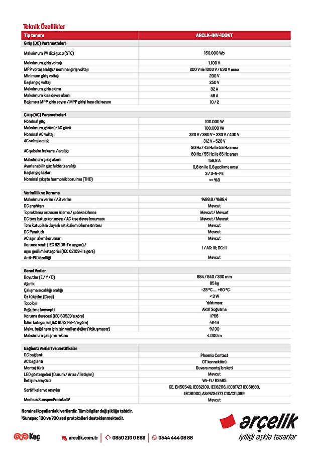 ARÇELİK 100KW SOLAR İNVERTER - 4