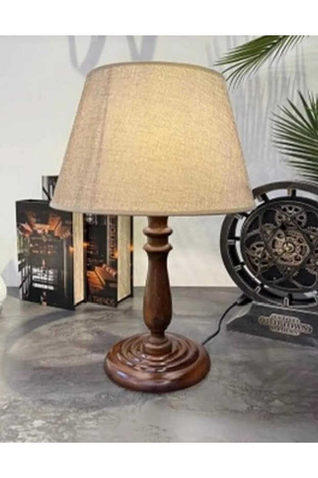 Ahşap Tornalı Masa Lambası - 3