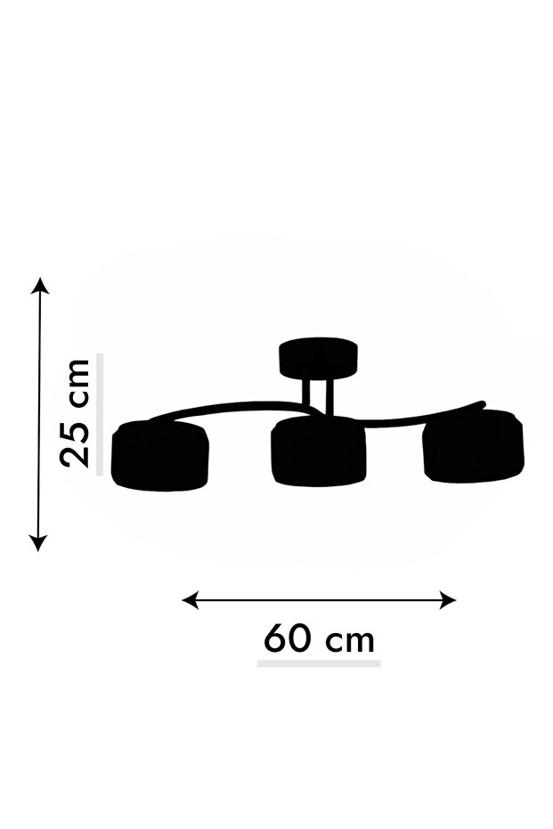 Mercan 3 lü Sıralı Şeker Camlı LED Avize 3 Renk Işık Modlu (Beyaz / Sarı / Gün Işığı) - 5