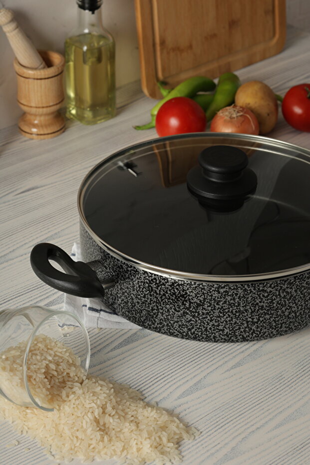 وعاء أرز مسطح مقاس 24 سم