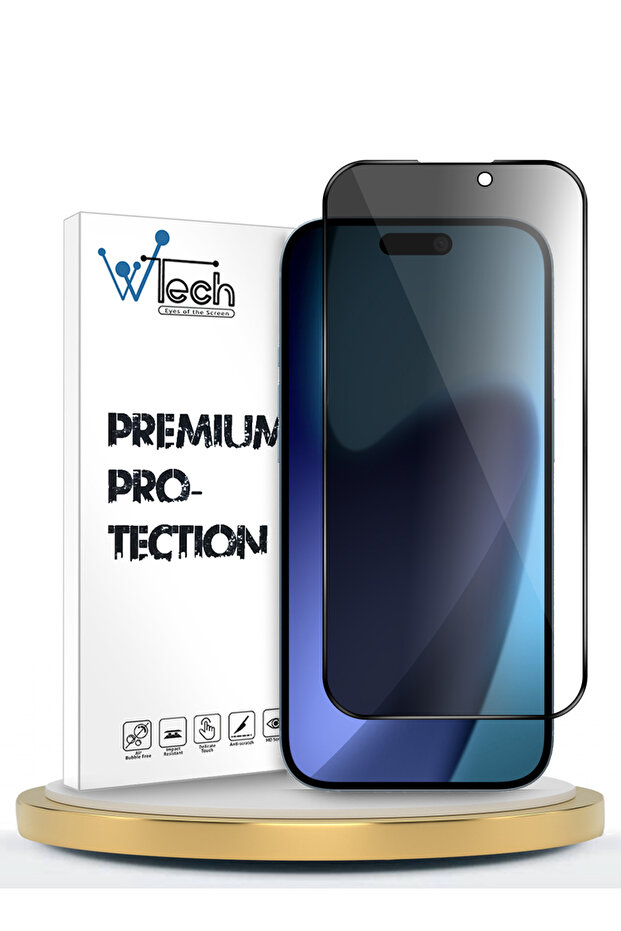 Apple iPhone 17 Pro 5G 2025 Premium E2E Series Privacy Full Glue Cover Tempered Glass Clear/Black