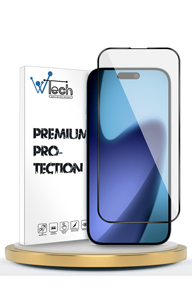 Apple iPhone 17 Pro Max 5G 2025 Premium E2E Series Full Glue Cover Tempered Glass Clear/Black