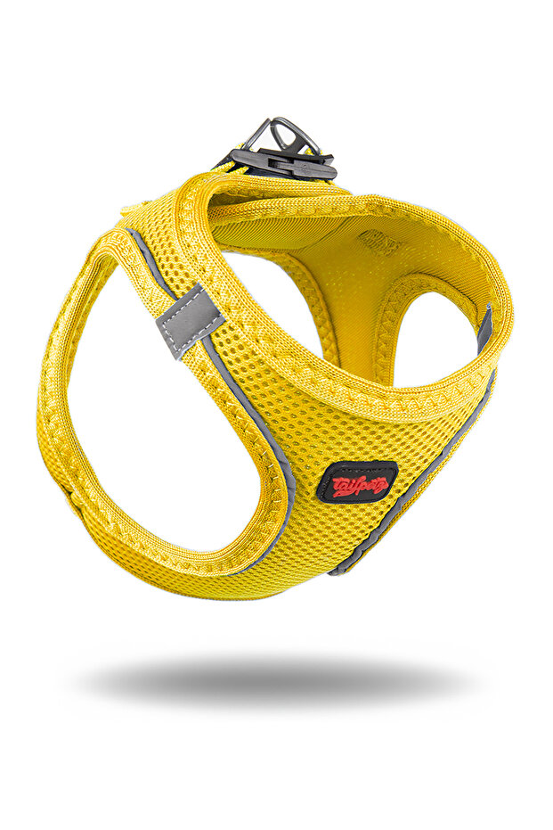 Air-Mesh Small and Medium Breed Cat and Dog Chest Harness Soft, Breathable , Durable Yellow