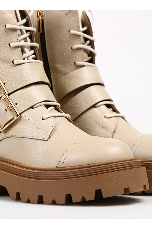 Bej Kadın Deri Bot Celia - 5