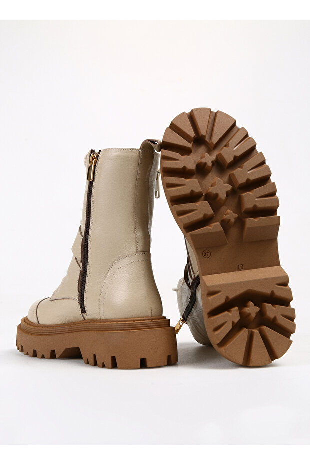 Bej Kadın Deri Bot Celia - 4