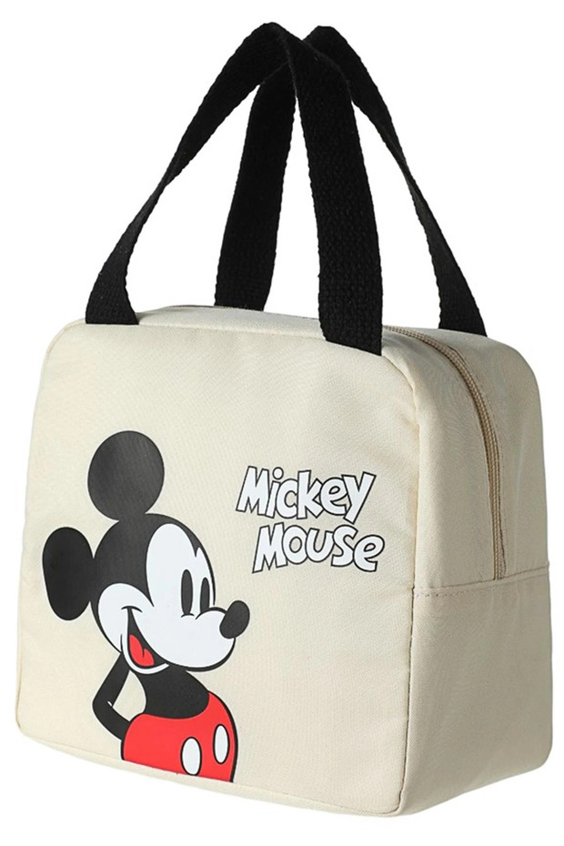 Mickey Mouse Lisanslı Kare Yiyecek Çantası - Sarı - 5